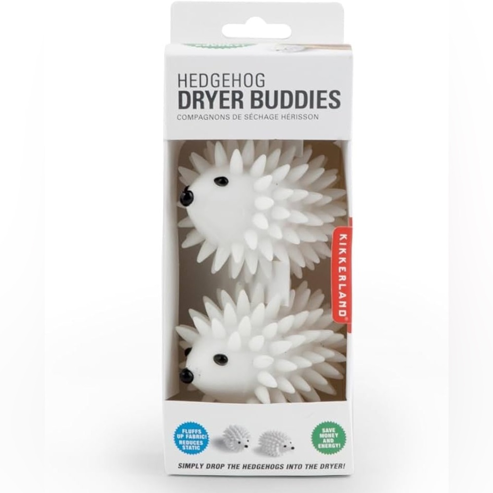 Kikkerland Hedgehog Dryer Buddies Laundry Dryer Balls Static Reducer Set